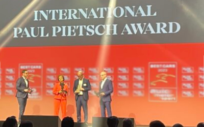Bühne mit Paul-Pietsch-Preisträgern, ein Preis der für Power-to-X als Beitrag zur Verkehrswende vergeben wurde.